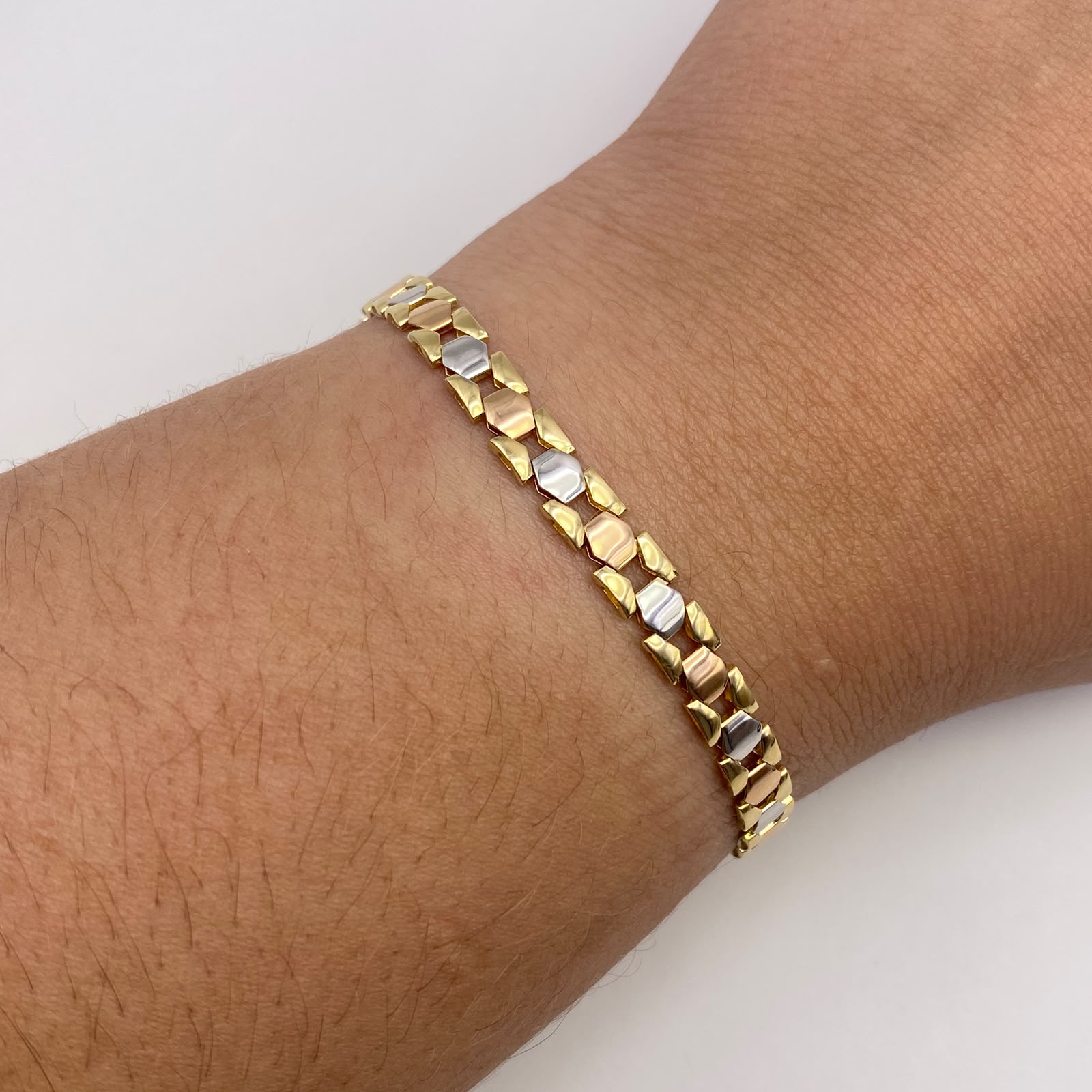 Pulso It tipo reloj Oro amarillo y Oro rosa 18k 5,57 Gr / 5,4 mm / 18 Cm