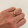 Anillo solitario con diamante  Oro amarillo 18k / Talla 6 1/2 / 1,7 Gr