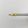 Topos corazón diamantado Oro amarillo 18k 0,45 Gr / 7,10 mm