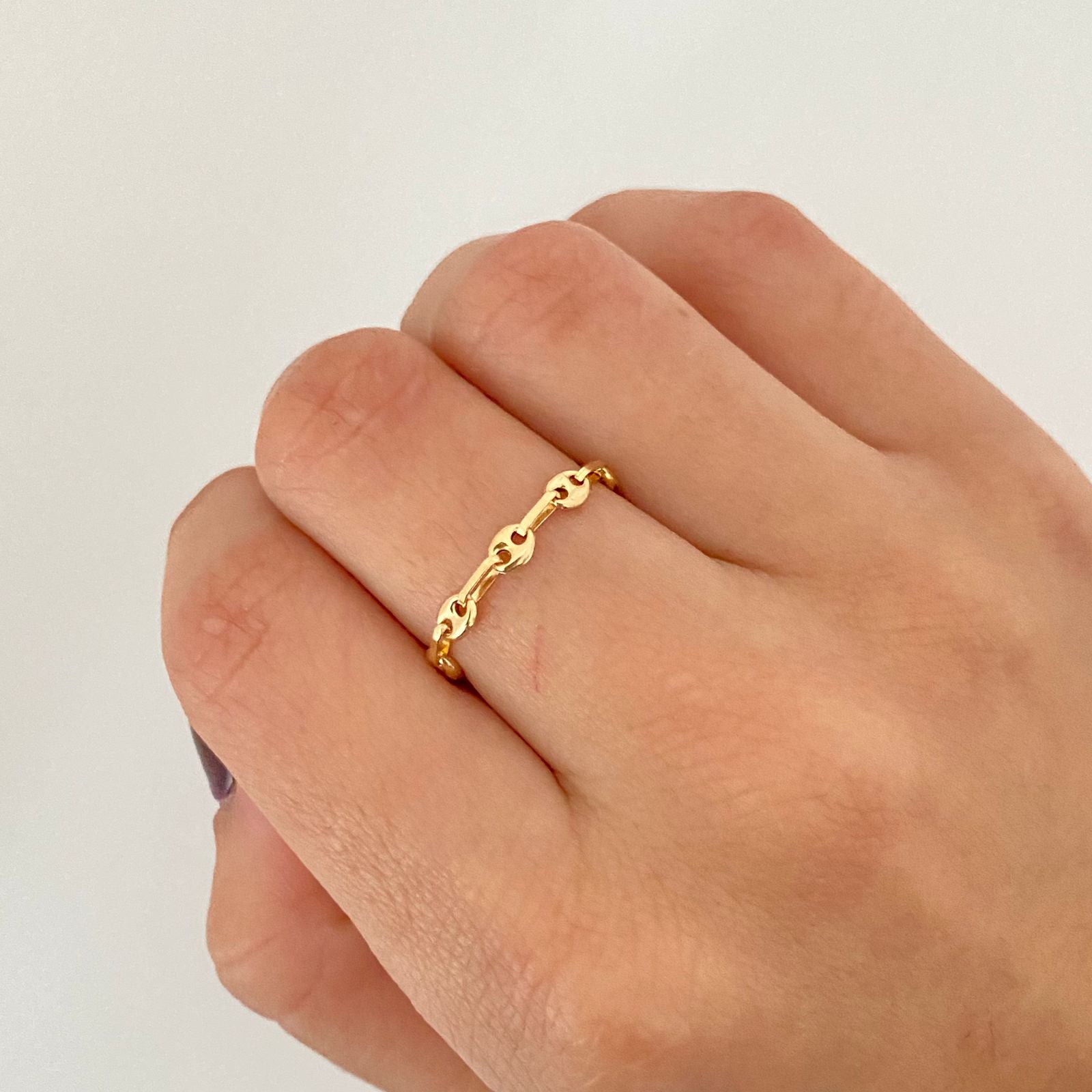 Anillo gc Oro amarillo 18k / Talla 6 1/4 / 0,7 Gr / 3,2 mm