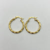 Candonga entorchado franjas Oro amarillo 1,9 Gr / 2,5 Cm