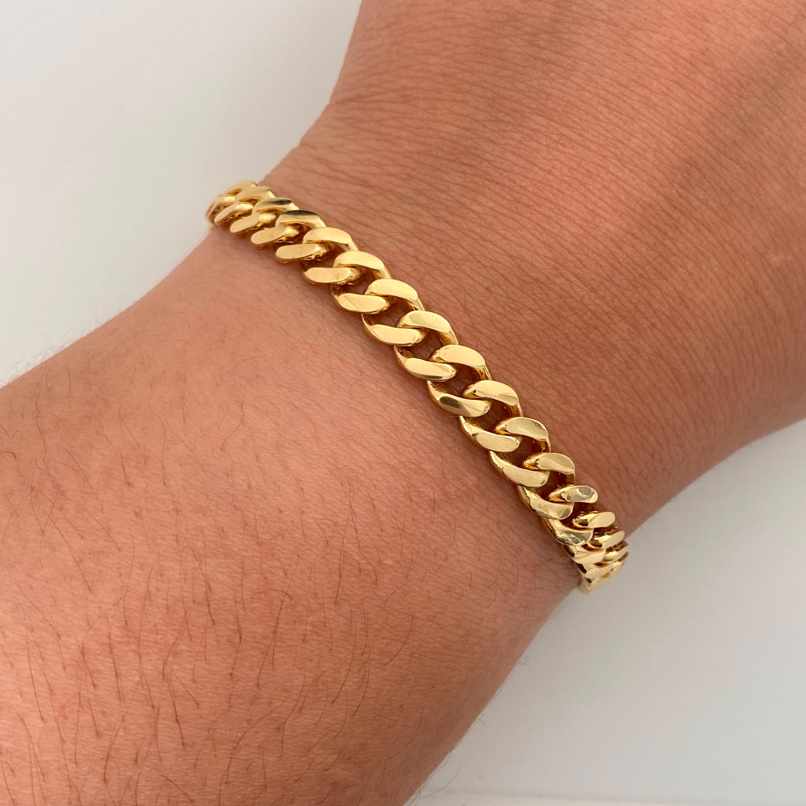 Pulso Cubana Monch Oro amarillo 18k +4 / 11,15 Gr / 6,4 mm / 20,5 Cm