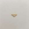 Herraje Coraazon Casting Blanco Oro amarillo 18k 0,6 Gr / 1,4 Cm