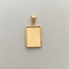 Dije Placa Fotograbado Oro amarillo 18k 1,5 Gr / 13,4 mm / 2,7 Cm