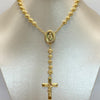 Rosario diamantado cruz cristo lisa  Oro amarillo 15,45 Gr / 5 mm / 60 Cm Broche 0,40