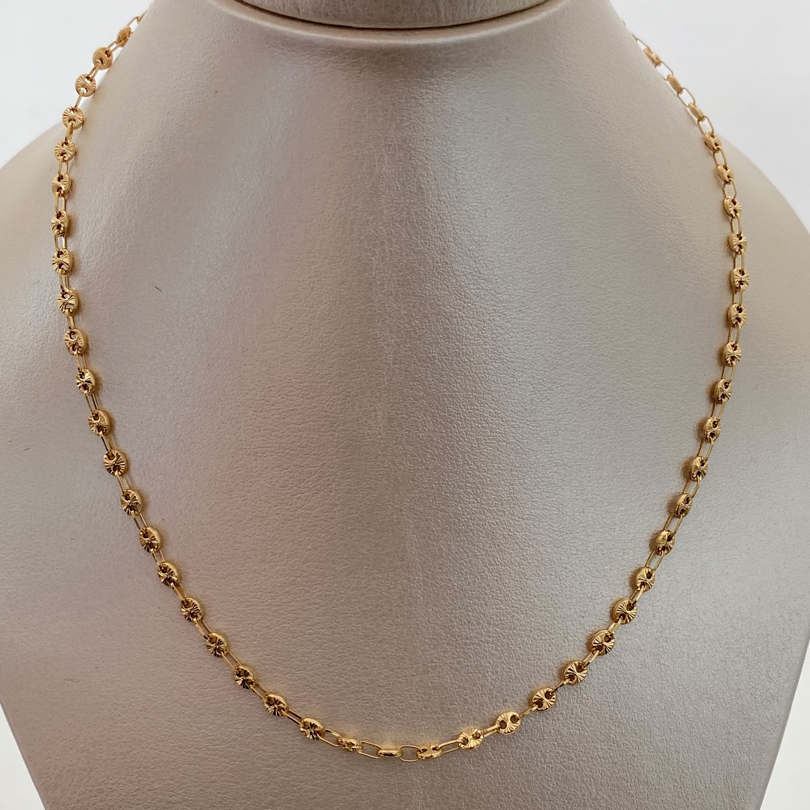 Cadena Gc Diamantado Oro amarillo 18k 7,90 Gr / 3,4 mm / 60 Cm Broche 0,30