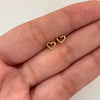Topos silueta corazon liso  Oro amarillo 18k 0,5 Gr / 3 mm