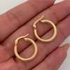 Candonga diamantada  Oro amarillo 18k 1,75 Gr / 2,1 Cm