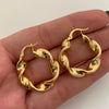 Candonga Entorchada Oro amarillo 18k 4,95 Gr / 3 Cm