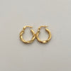 Candonga entorchada rayada Oro amarillo 18k 1,40 Gr / 1,8 Cm