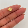 Herraje Trebol Diamantado Oro amarillo 18k 0,4 Gr / 1,5 Cm
