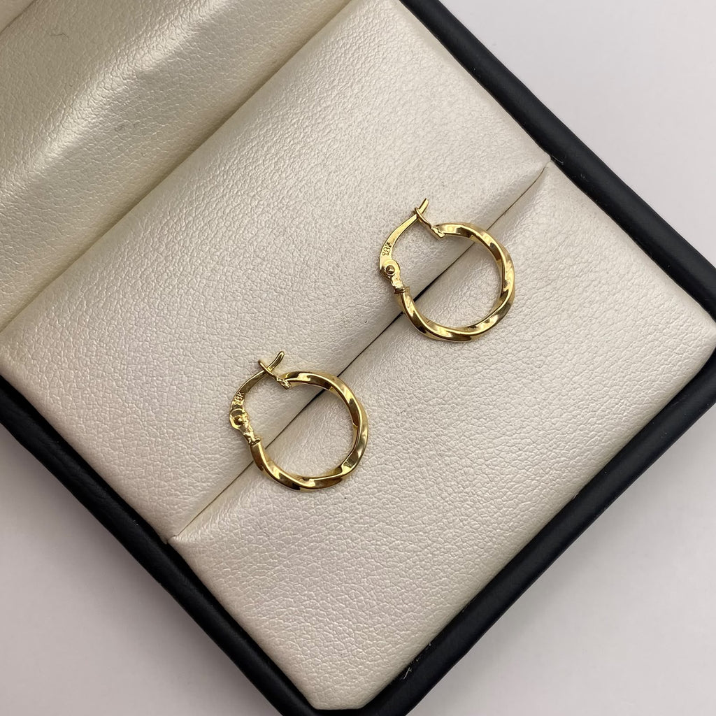 Candonga entorchada Oro amarillo 18k 0,8 Gr / 1,5 Cm