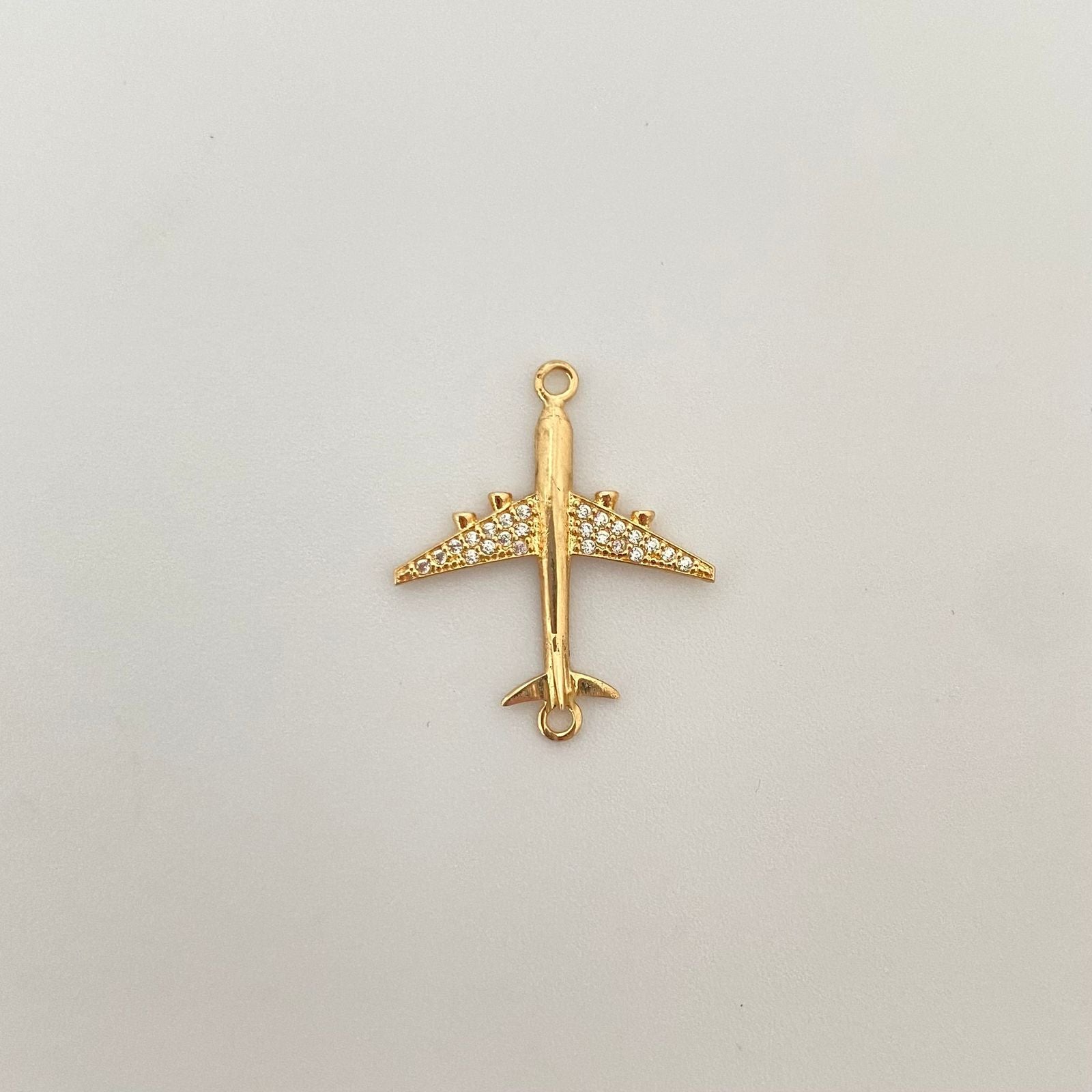 Herraje avión alas casting Oro amarillo 18k 0,75 Gr / 2,0 Cm