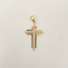 Dije silueta cruz centro casting  Oro amarillo 18k 3,65 Gr / 4,5 Cm