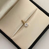 Dije Circon Blanco Oro amarillo 18k 0,95 Gr / 5,5 mm / 1,1 Cm