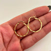 Candonga Entorchada Oro amarillo 18k 1,15 Gr / 2,4 Cm