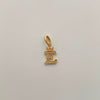 Dije Letra E Casting Oro amarillo 18k 0,9 Gr / 8,4 mm / 2 Cm