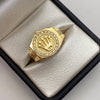 Anillo Rx circones blancos Oro amarillo 18k / Talla 9 / 7,48 Gr / 5 mm
