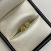 Topos trebol circon verde Oro amarillo 18k 0,65 Gr / 5,1 mm
