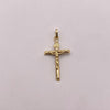 Dije cruz cristo tubular diamantado Oro amarillo 1,3 Gr / 4 Cm
