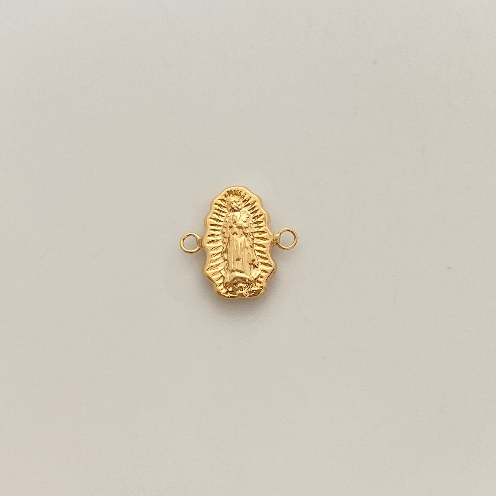 Herraje silueta virgen de guadalupe  Oro amarillo 18k 0,9 Gr / 1,6 Cm