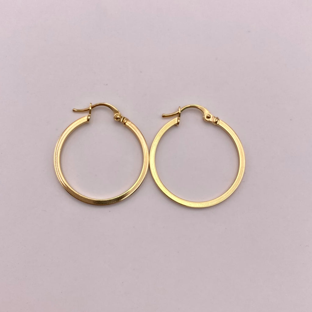 Candonga lisa Oro amarillo 18k 1,45 Gr / 2,5 Cm