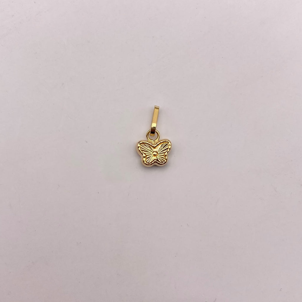 Dije mariposa diamantada Oro amarillo 0,6 Gr / 1,2 Cm