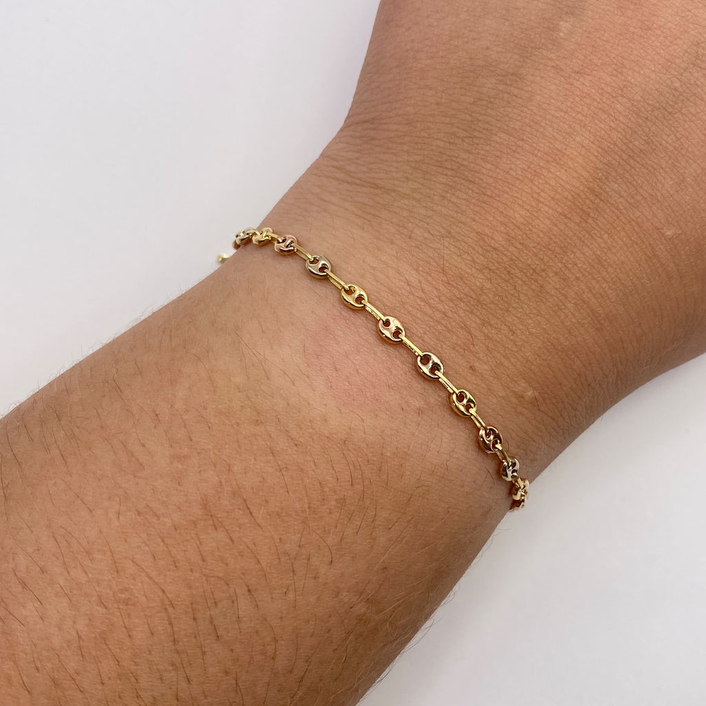 Pulso gc Tres oros 18k 2,05 Gr / 3,4 mm / 17,5 Cm Broche 0,40