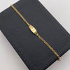 Pulso bebé placa ovalo aro seguido Oro amarillo 1,40 Gr / 15 Cm  Broche 0,15