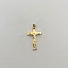Dije Cruz cristo lisa Oro amarillo 18k 1,45 Gr / 13,9 mm / 2,4 Cm