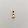 Dije Bolsa de Valores Oro amarillo 18k 0,55 Gr / 6,7 mm / 1,9 Cm
