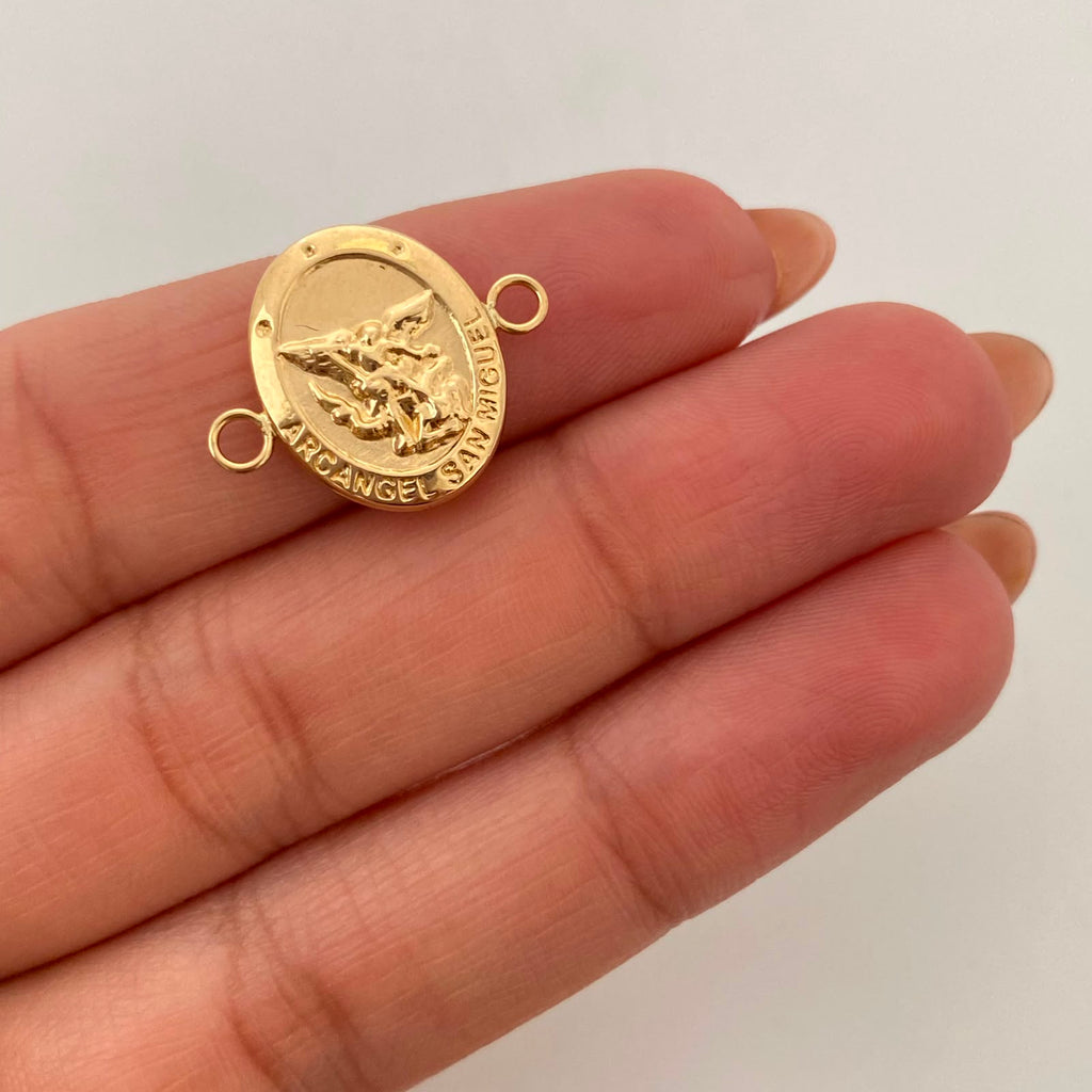 Herraje San Miguel Arcangel Oro amarillo 18k 1,15 Gr / 1,9 Cm