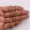 Cadena rustica dubai Tres oros 18k 7,60 Gr / 3,8 mm / 60 Cm Broche 0,40