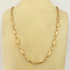 Cadena rustica barriles lisos y diamantados Oro amarillo 18k 9,65 Gr / 3,4 mm / 61 Cm Broche 0,60