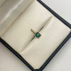 Dije dije circón verde Oro amarillo 18k 0,68 Gr / 6,10 mm / 1,3 Cm