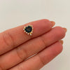 Dije Pasante Corazon Topasio y Diamantes Oro amarillo 18k 1 Gr / 9,4 mm / 0,8 Cm
