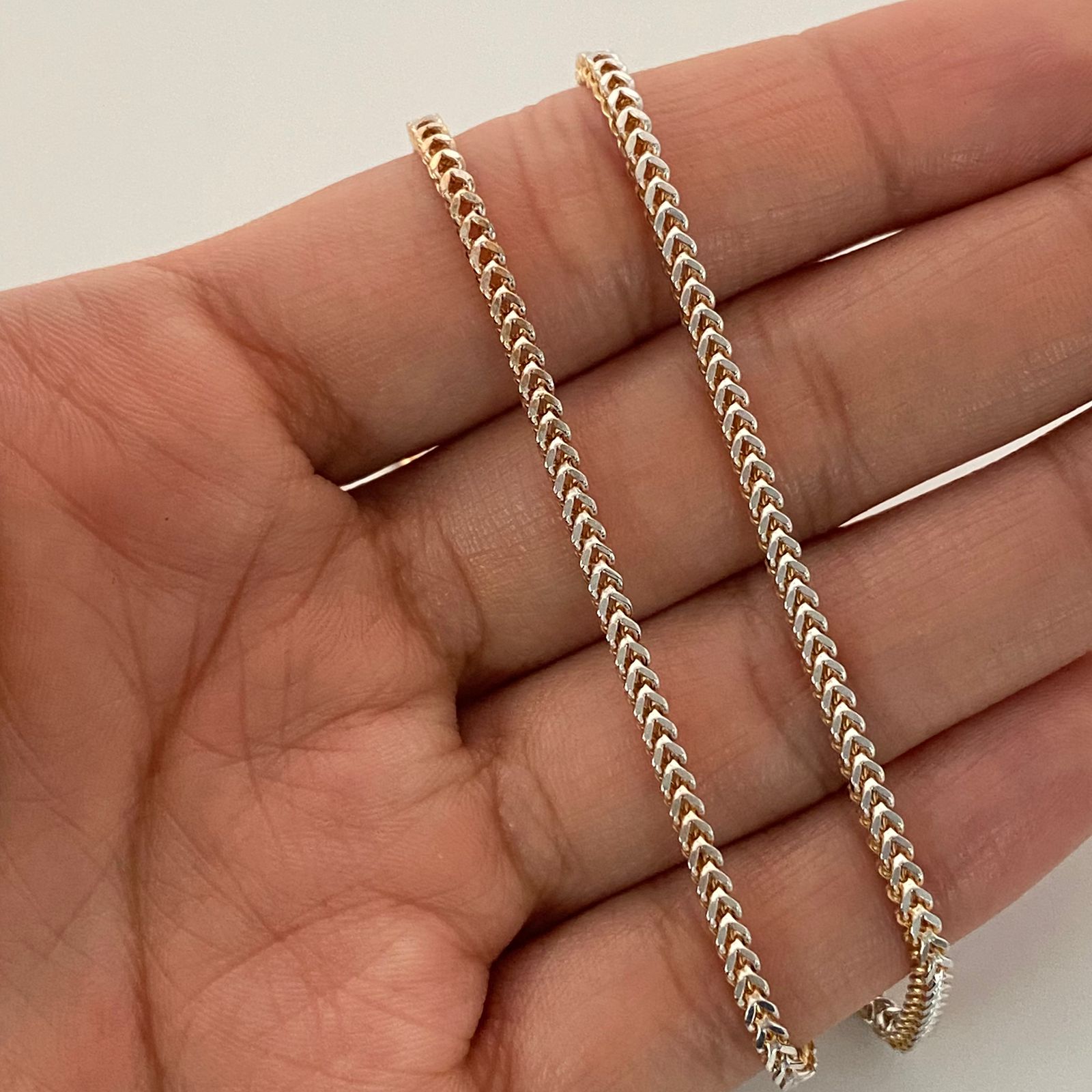 Cadena It Franco Oro blanco y Oro rosa 18k +1 / 8,6 Gr / 2,3 mm / 60 Cm