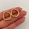 Candonga Lisa Oro amarillo 18k 1,65 Gr / 2,1 Cm