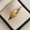 Anillo cruz con cristo  Oro amarillo 18k / Talla 6 1/2 / 2,95 Gr