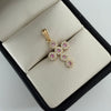 Dije cruz casting  rosa Oro amarillo 18k 2,6 Gr / 3 Cm