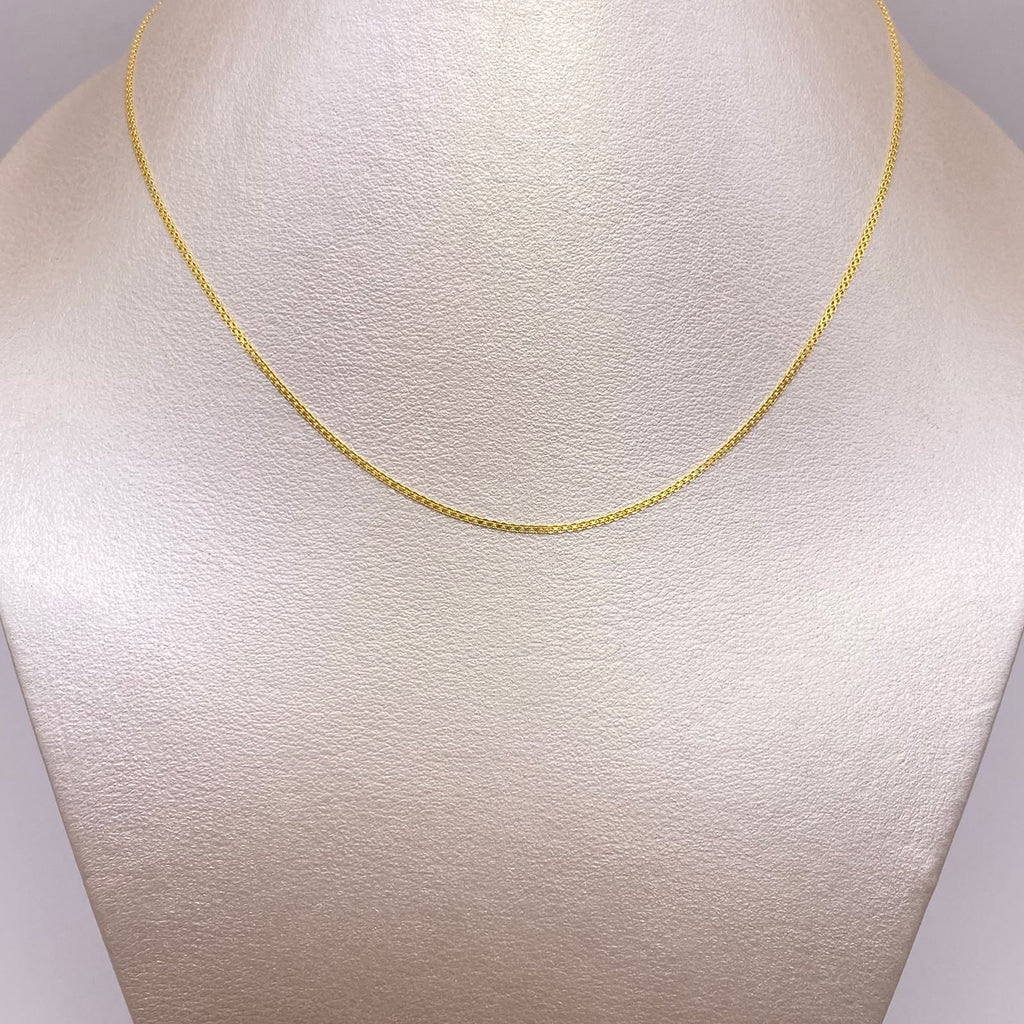 Cadena It Mini china espejo Oro amarillo 18k +1 / 1,54 Gr / 1 mm / 45 Cm