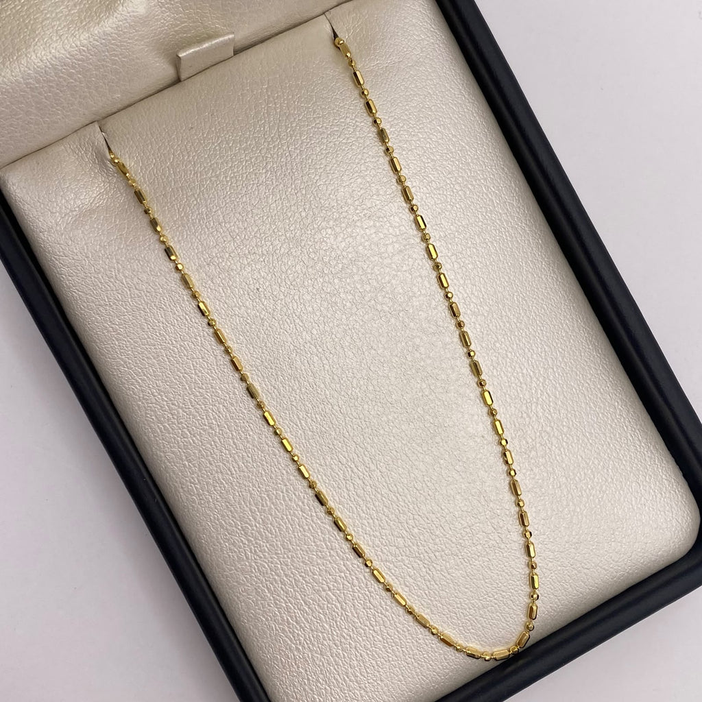 Cadena It Militar especial Oro amarillo 18k +2 / 3 Gr / 1,1 mm / 50 Cm