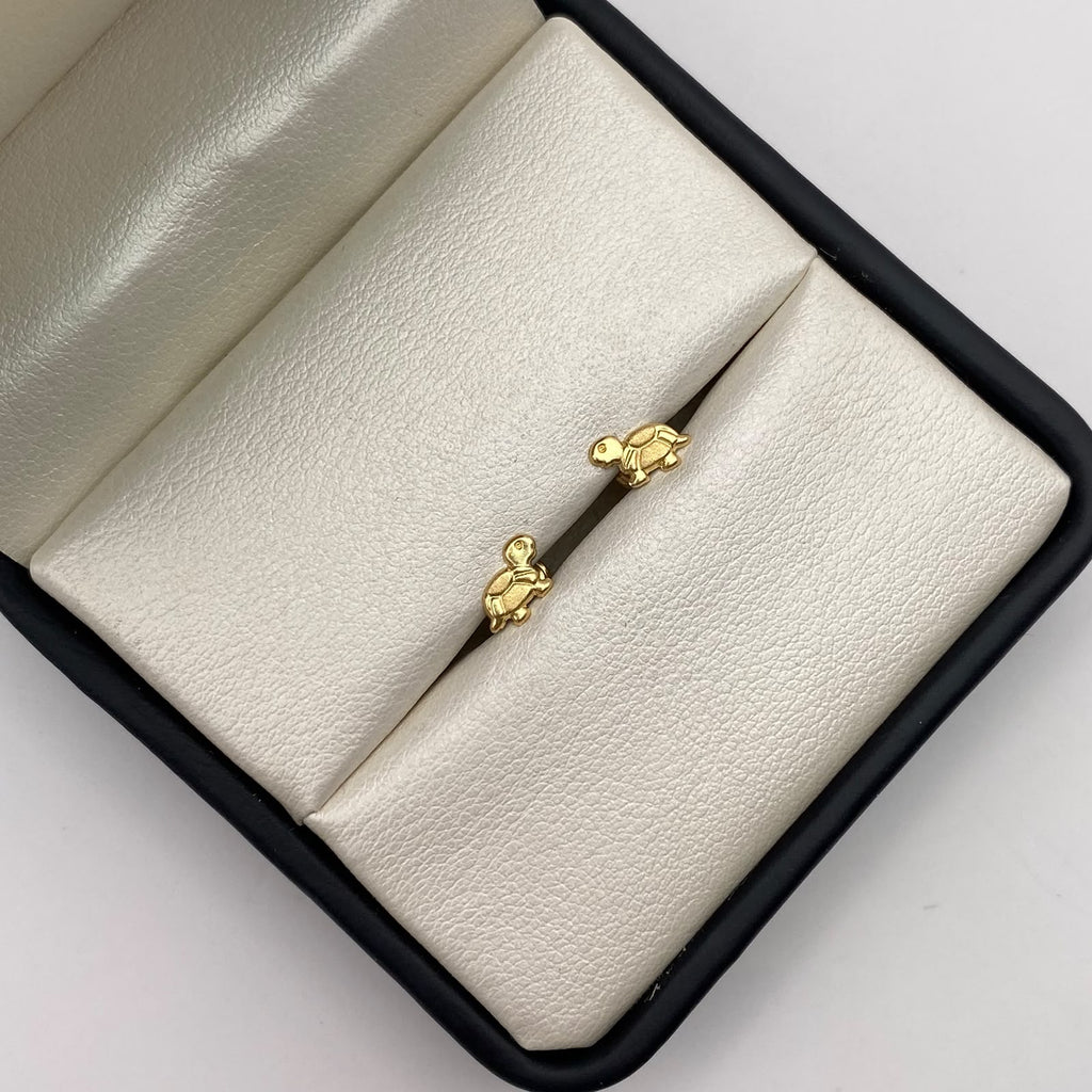 Topos Tortuga lisa Oro amarillo 18k 0,55 Gr / 8,1 mm