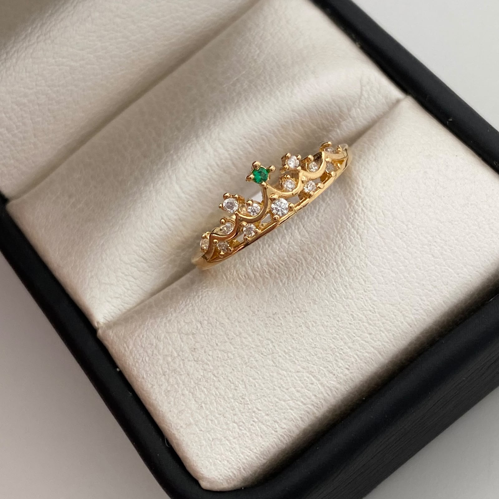 Anillo 15 Casting Blanco Oro amarillo 18k / Talla 7 1/4 / 2,35 Gr