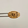 Anillo Troquel Cristo Diamantado Oro amarillo 18k / Talla 11 3/4 / 2,85 Gr / 4,8 mm
