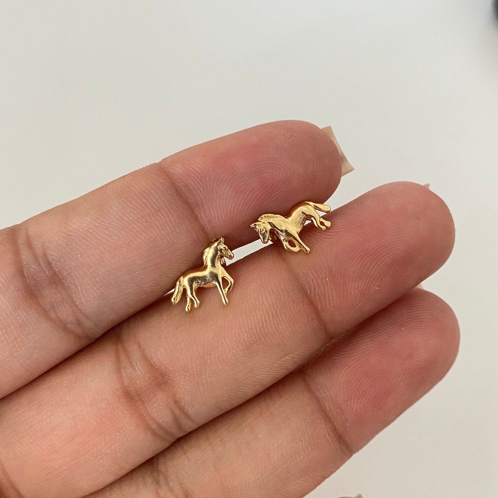 Topos caballo liso Oro amarillo 18k 1,1 Gr / 9,15 mm