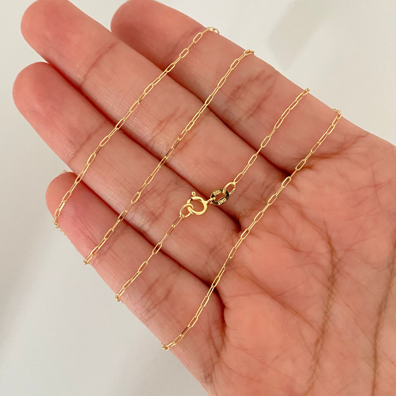 Cadena It mini cajon Oro amarillo 18k +1 / 1,3 Gr / 1,15 mm / 50 Cm