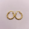 Candonga Entorchada Oro amarillo 18k 2,38 Gr / 2,1 Cm