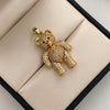 Dije Oso Articulado Casting Blanco Oro amarillo 18k 6,7 Gr / 18,5 mm / 3,3 Cm