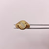 Anillo troquel circulo matte Tres oros 18k / Talla 10 1/2 / 2,35 Gr / 4 mm